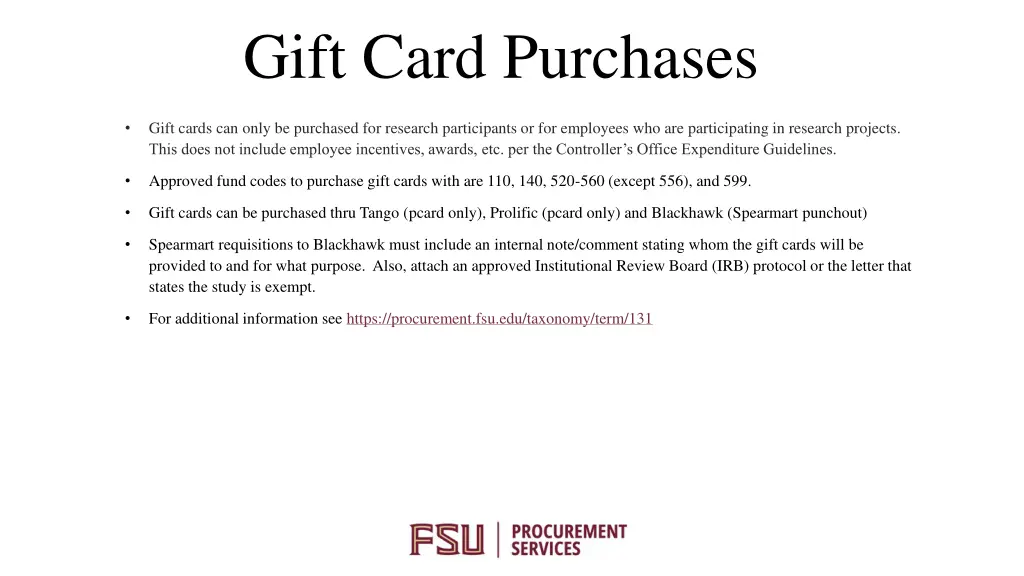 gift card purchases