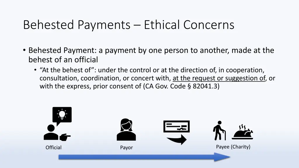 behested payments ethical concerns