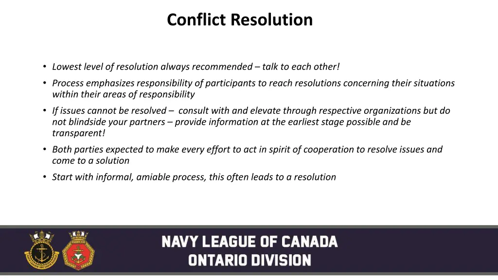 conflict resolution
