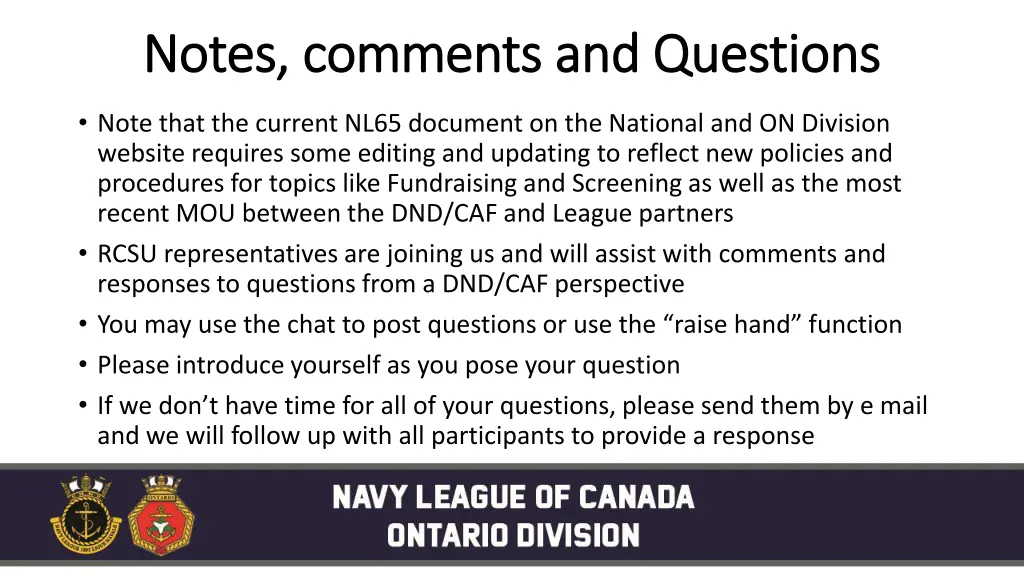 notes comments and questions notes comments