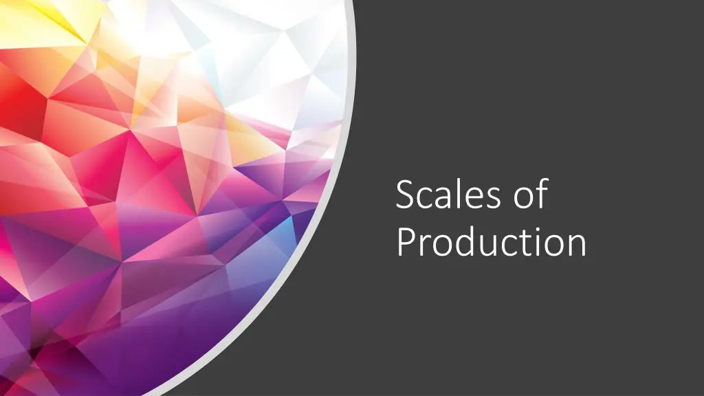 scales of production