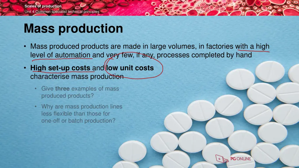 scales of production unit 4 common specialist 9