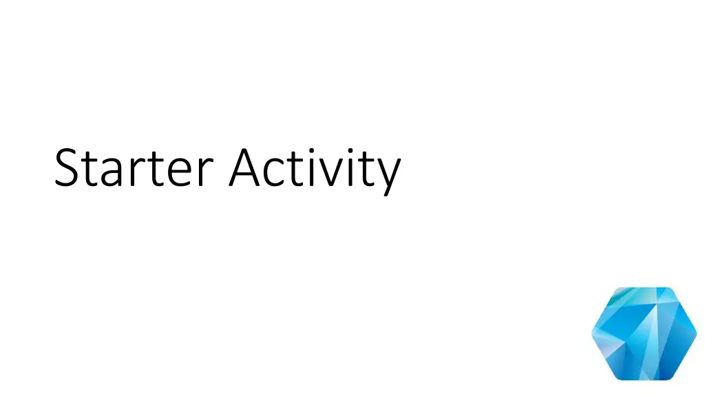 starter activity