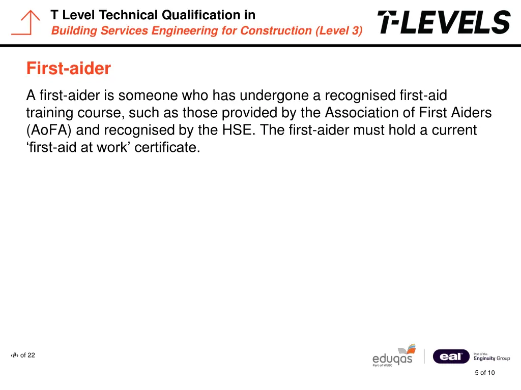 t level technical qualification in building 4