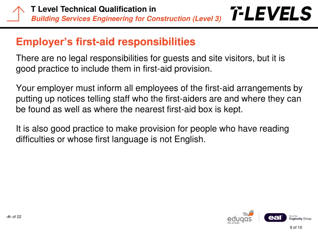 t level technical qualification in building 8