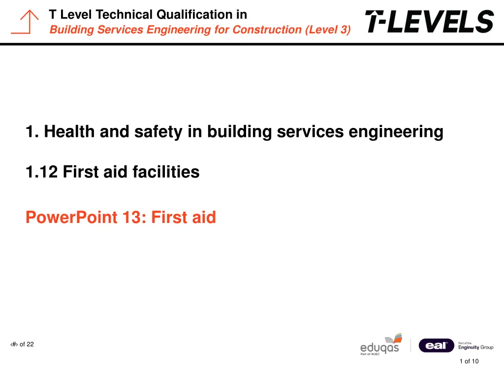 t level technical qualification in building