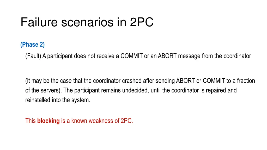 failure scenarios in 2pc 1