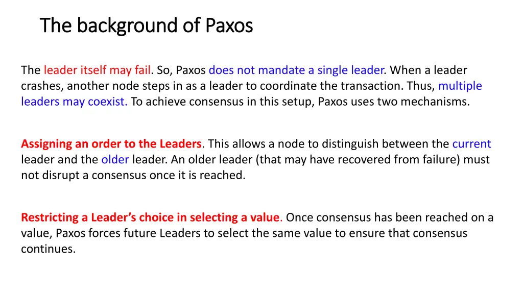 the background of the background of paxos