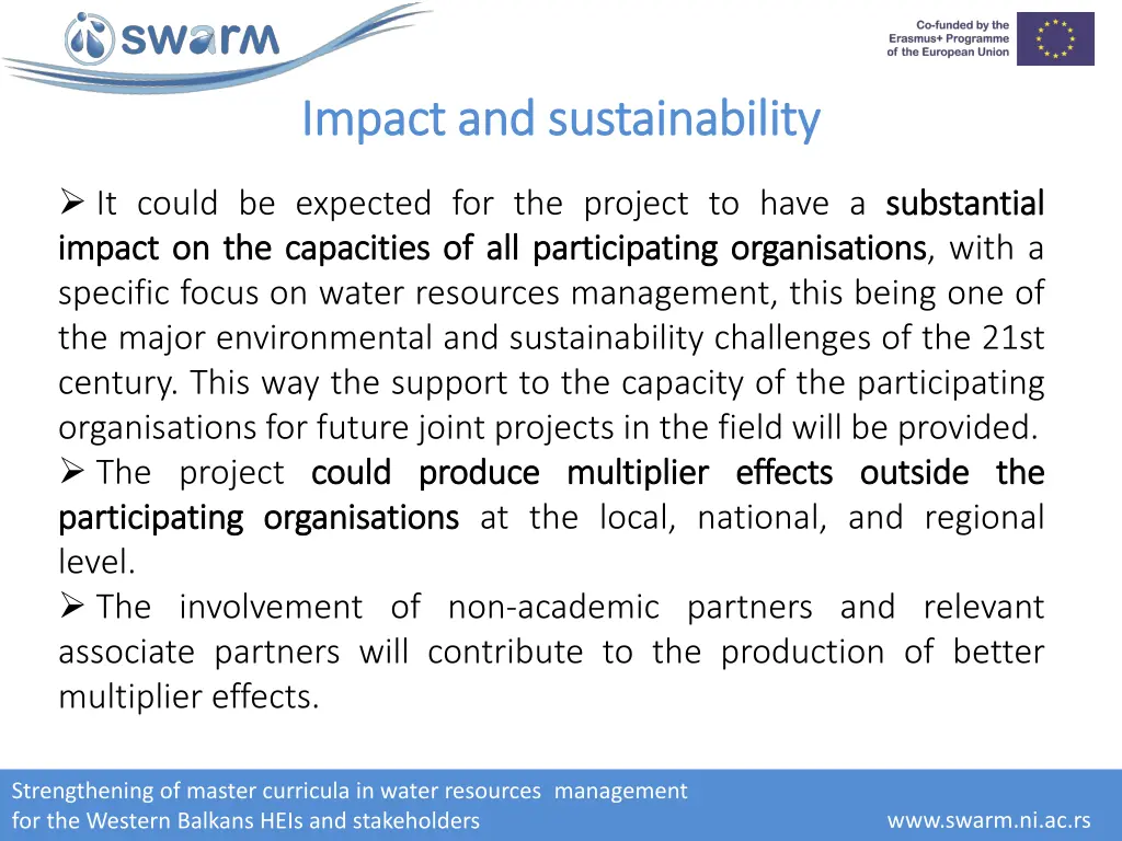 impact and sustainability impact