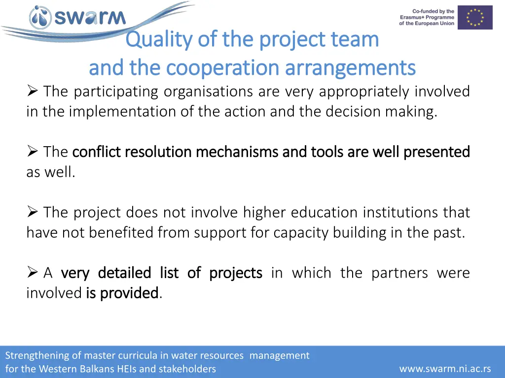 quality of the project team quality 5