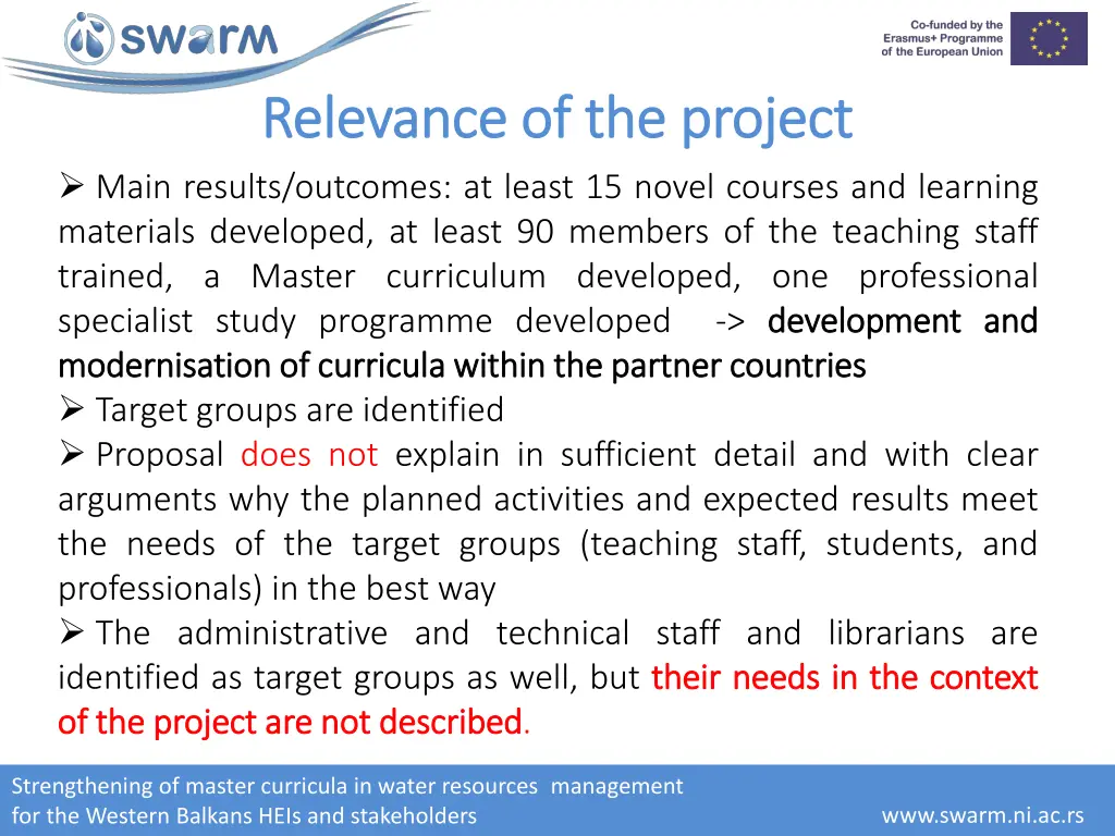 relevance of the project relevance of the project 1