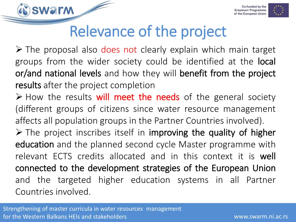 relevance of the project relevance of the project 2