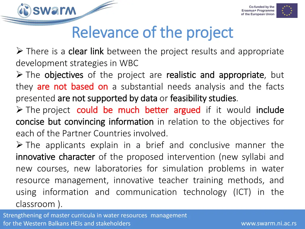 relevance of the project relevance of the project 3