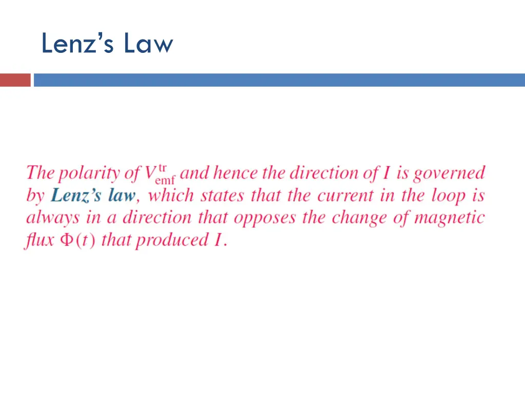 lenz s law