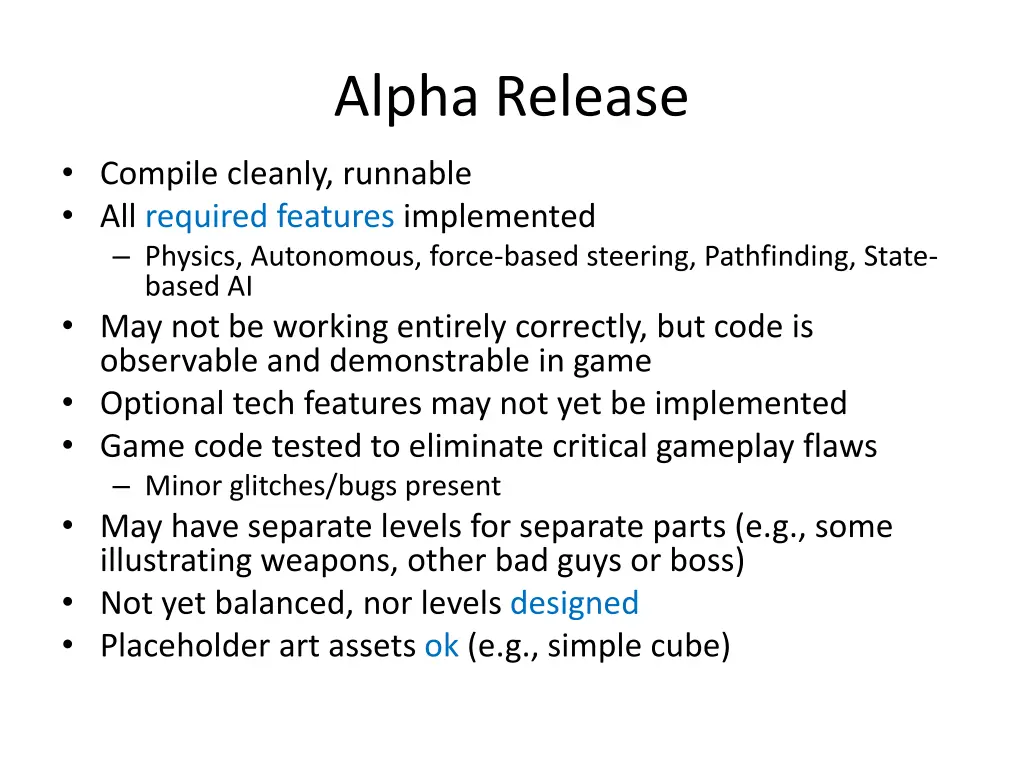 alpha release