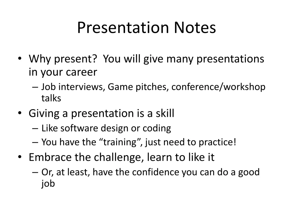 presentation notes