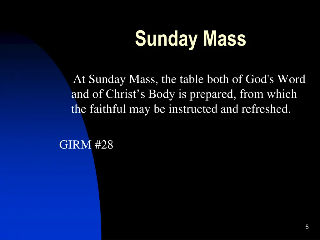 sunday mass