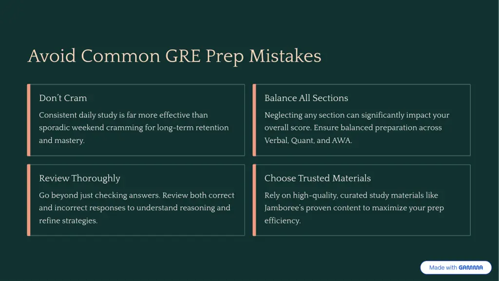 avoid common gre prep mistakes