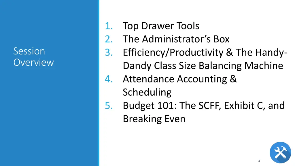 1 top drawer tools 2 the administrator