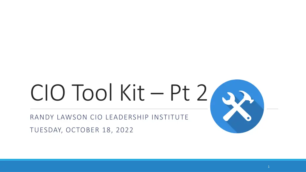 cio tool kit pt 2