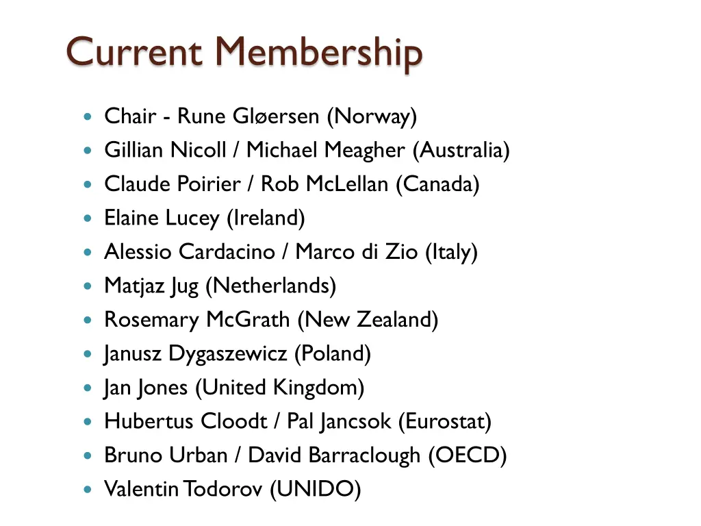 current membership