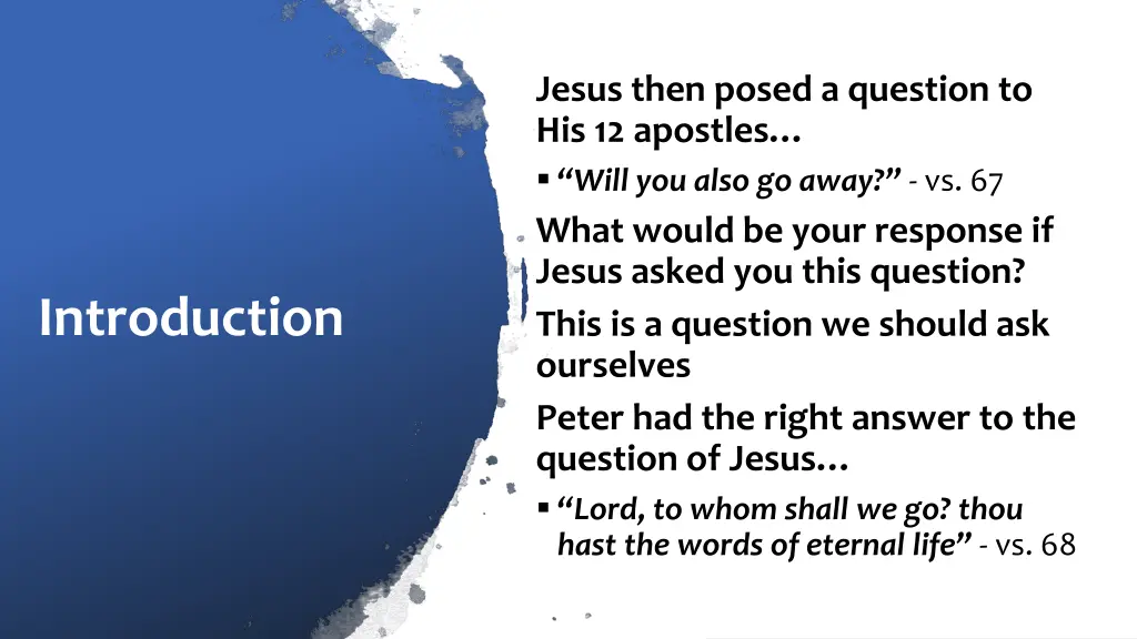 jesus then posed a question to his 12 apostles