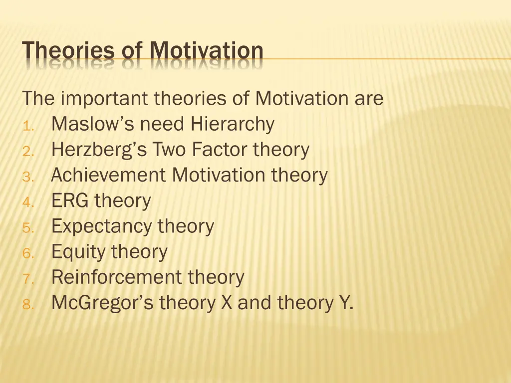 theories of motivation