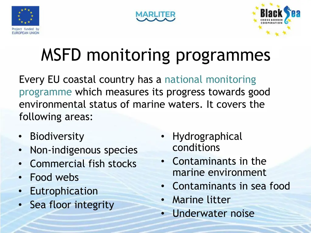 msfd monitoring programmes