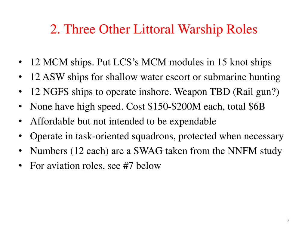 2 three other littoral warship roles