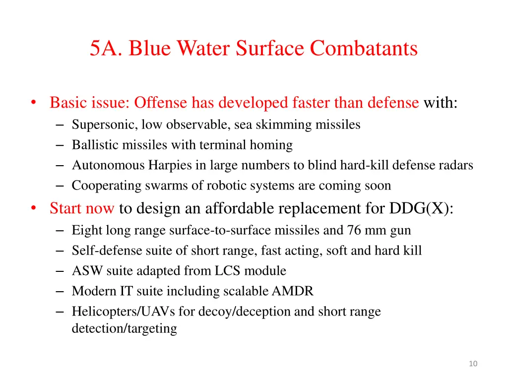 5a blue water surface combatants