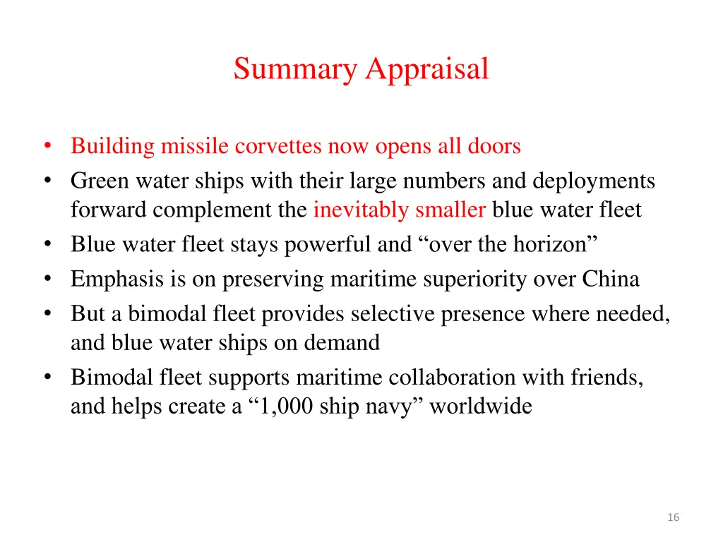 summary appraisal