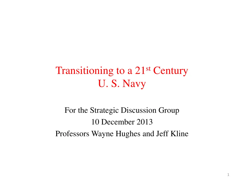 transitioning to a 21 st century u s navy