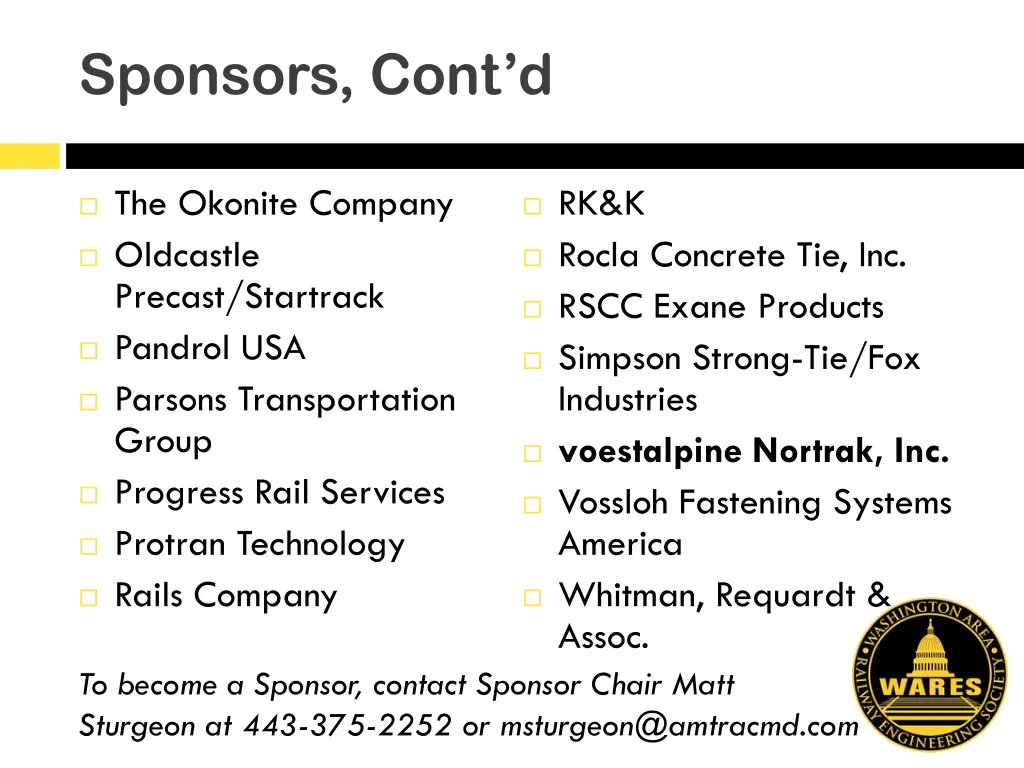 sponsors cont d