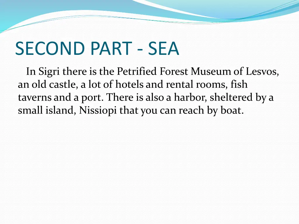 second part sea 1