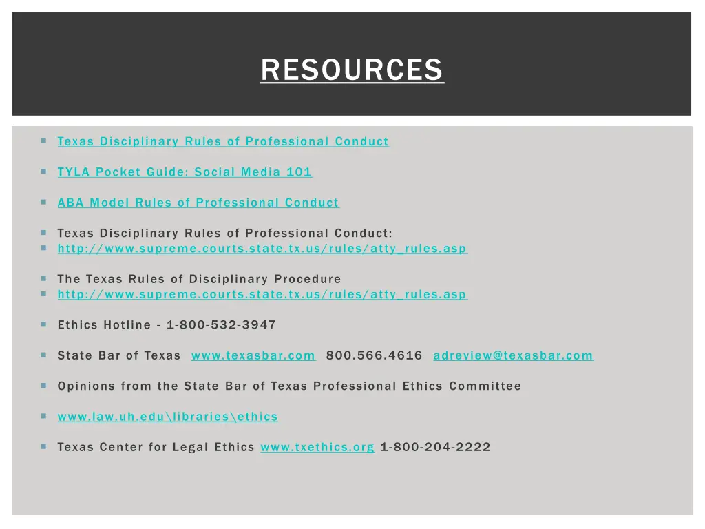 resources