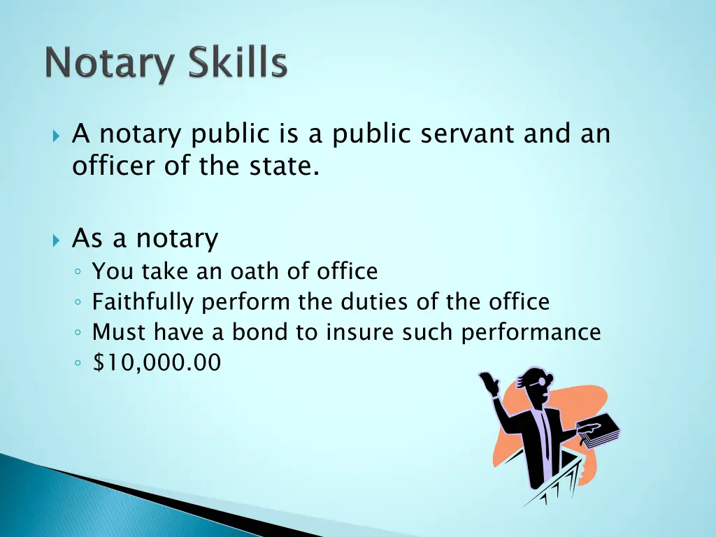 a notary public is a public servant