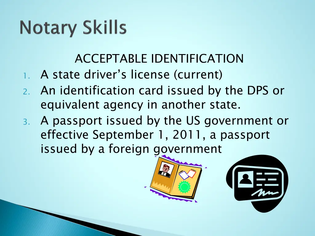 acceptable identification 1 a state driver