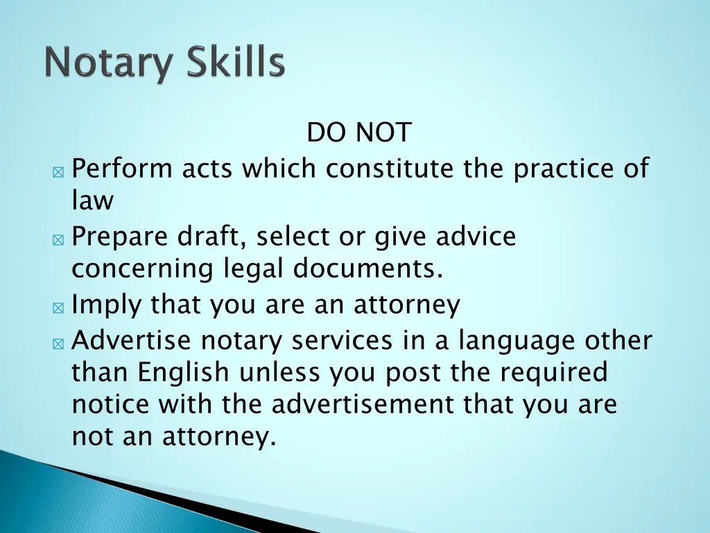 do not
