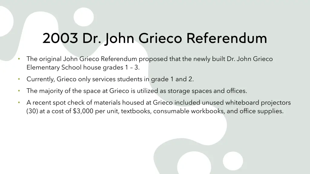 2003 dr john grieco referendum