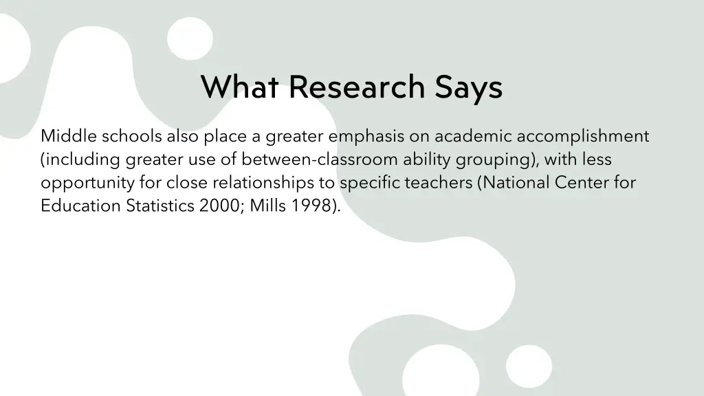 what research says