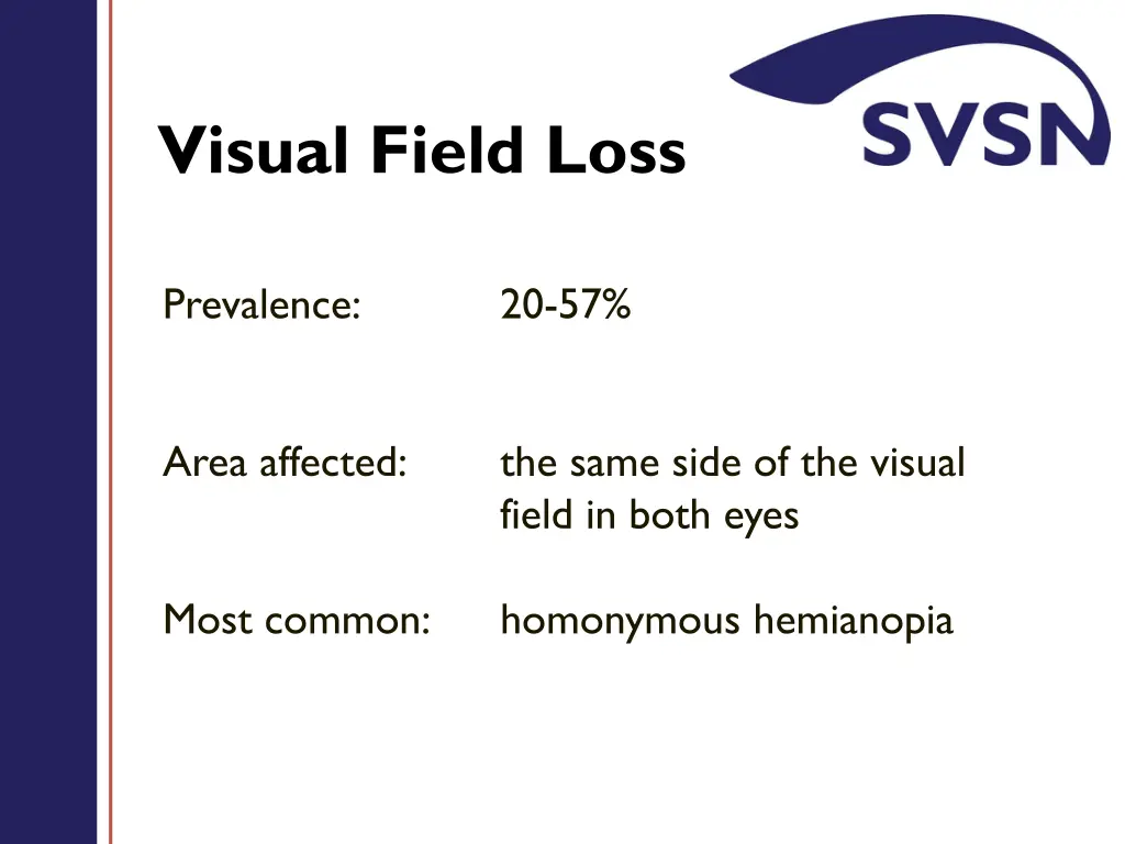 visual field loss