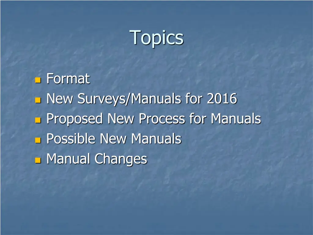 topics