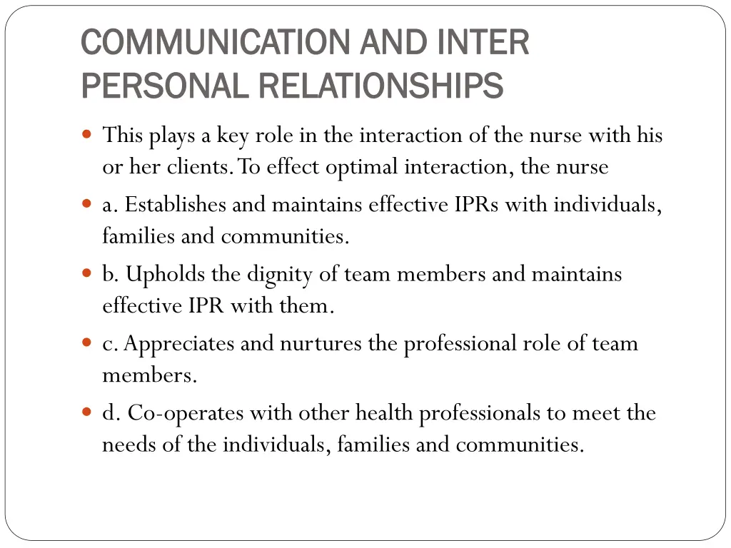 communication and inter communication and inter