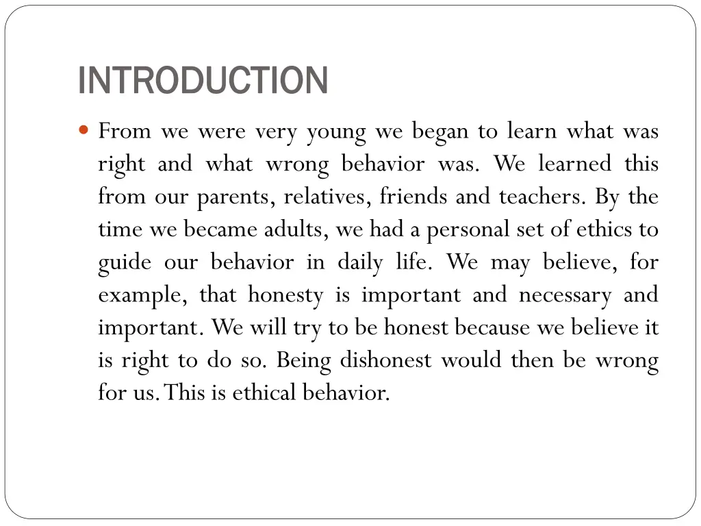 introduction introduction