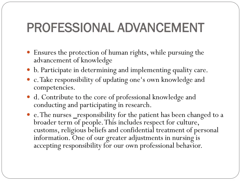 professional advancement professional advancement