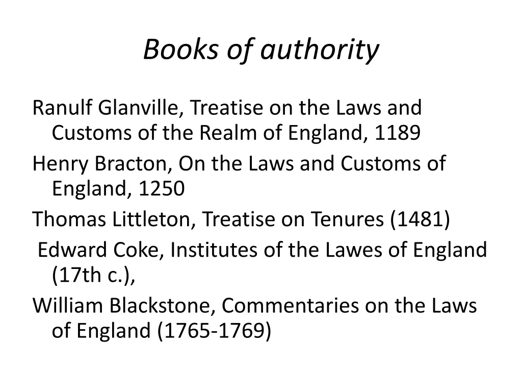 books of authority