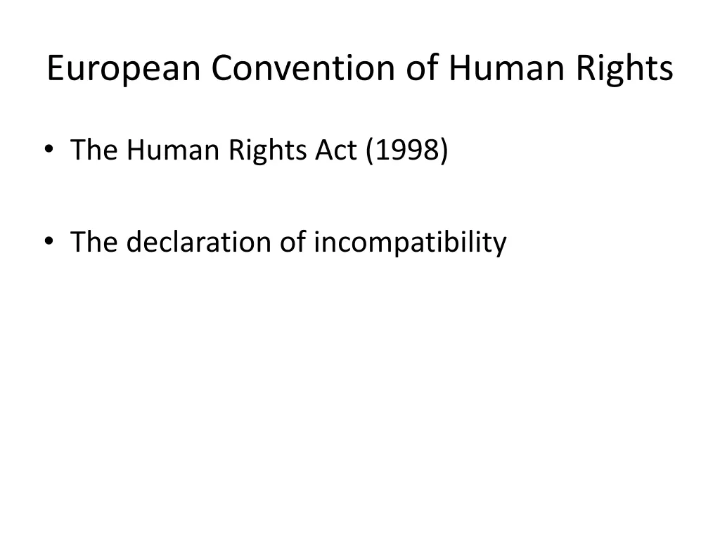 european convention of human rights