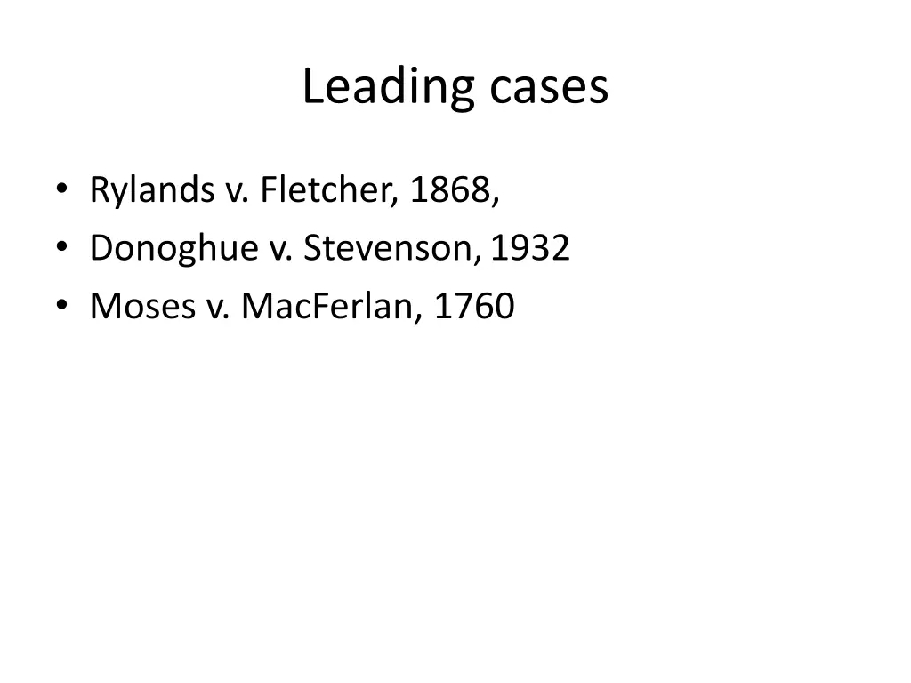 leading cases