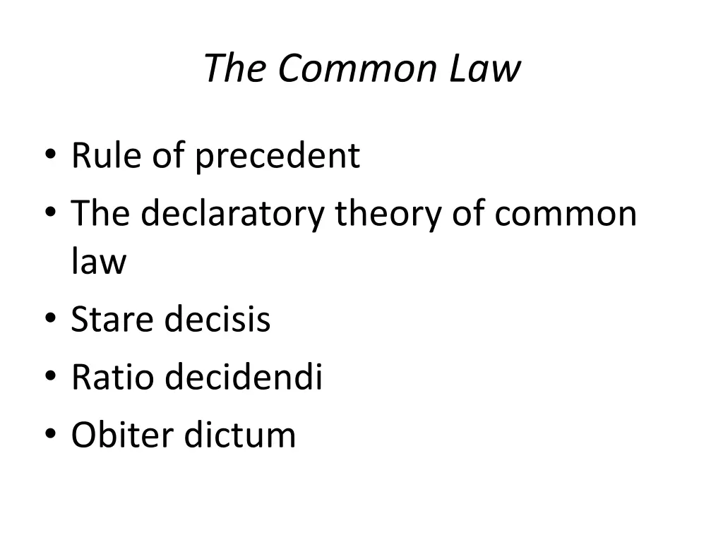 the common law 3