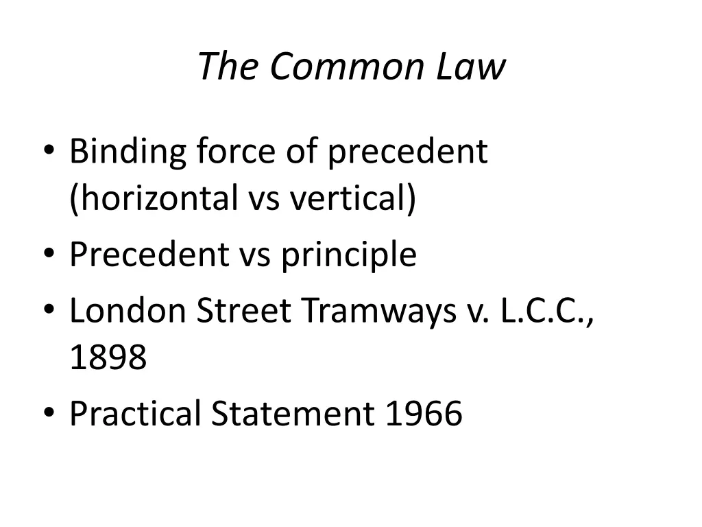 the common law 4